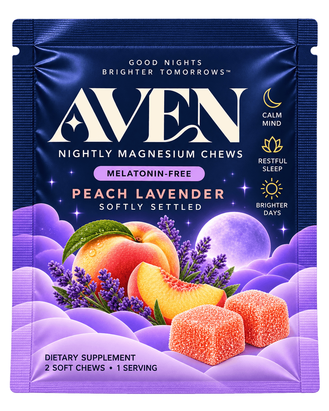 AVEN Peach Lavender single-serve sachet